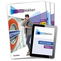 Taalblokken combipakket (boek + licentie) boeken Nederlands 2F, Engels A2/B1 2019 licentie 12 maanden